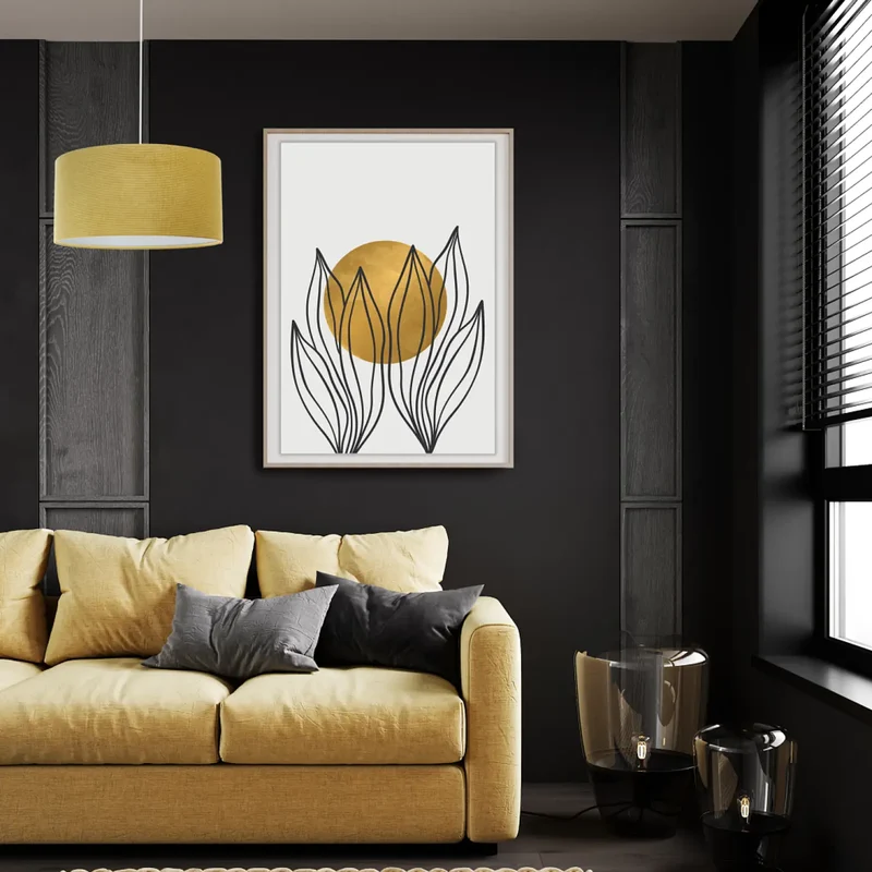 Suspension Luminaire | GLAMOUR STRUCTURAL VELOUR (Jaune)