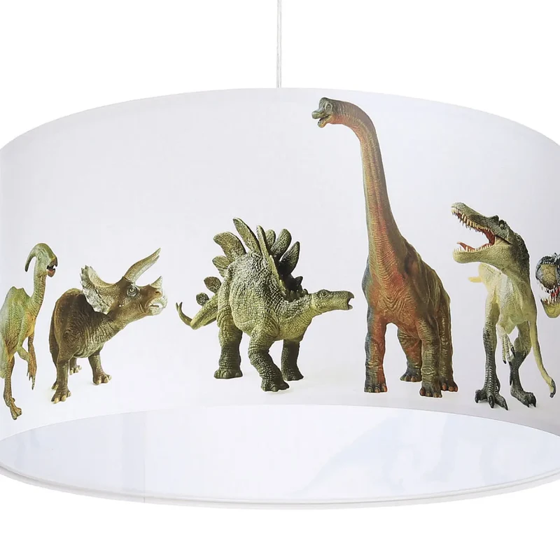 Suspension Luminaire | FOTO KIDS DINOSAURS (Blanc/Marron)
