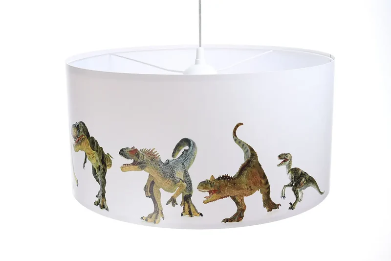Suspension Luminaire | FOTO KIDS DINOSAURS (Blanc/Marron)
