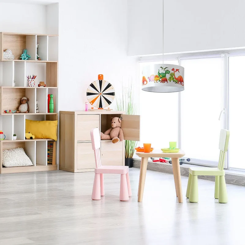 Suspension Luminaire | FOTO KIDS DINOSAURS (Blanc/Vert)