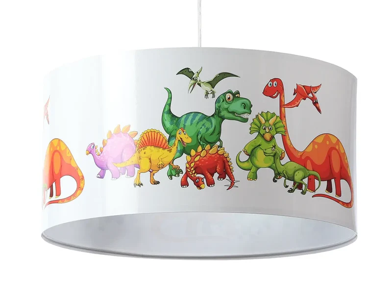 Suspension Luminaire | FOTO KIDS DINOSAURS (Blanc/Vert)