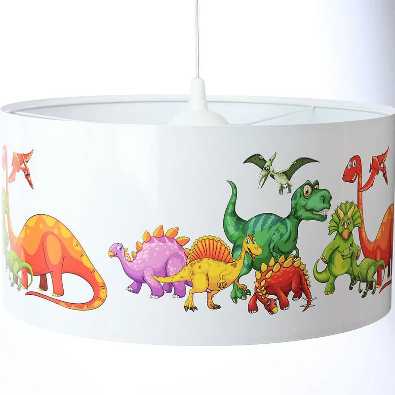 Suspension Luminaire | FOTO KIDS DINOSAURS (Blanc/Vert)