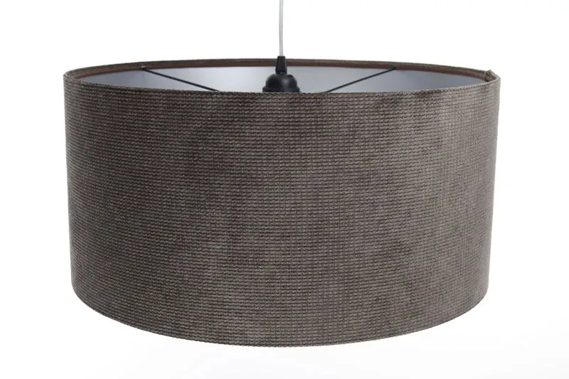 Suspension Luminaire | GLAMOUR STRUCTURAL VELOUR (Gris Marron/Argent)