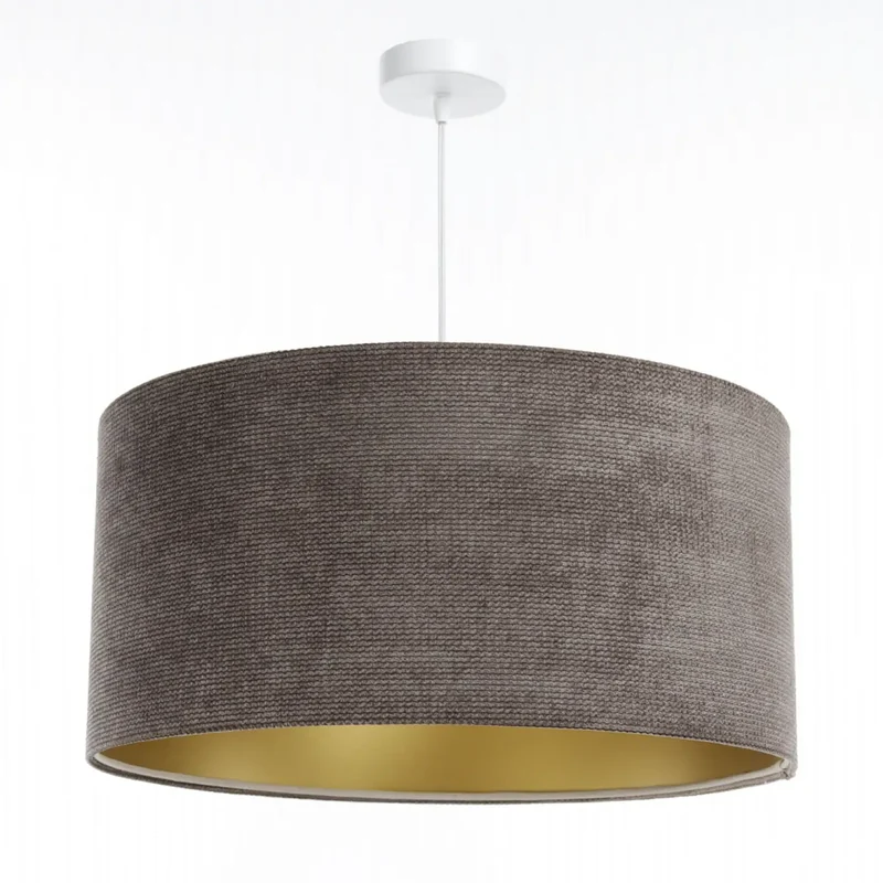 Suspension Luminaire | GLAMOUR STRUCTURAL VELOUR (Marron/Dore)