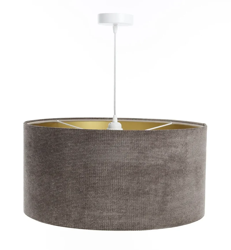 Suspension Luminaire | GLAMOUR STRUCTURAL VELOUR (Marron/Dore)