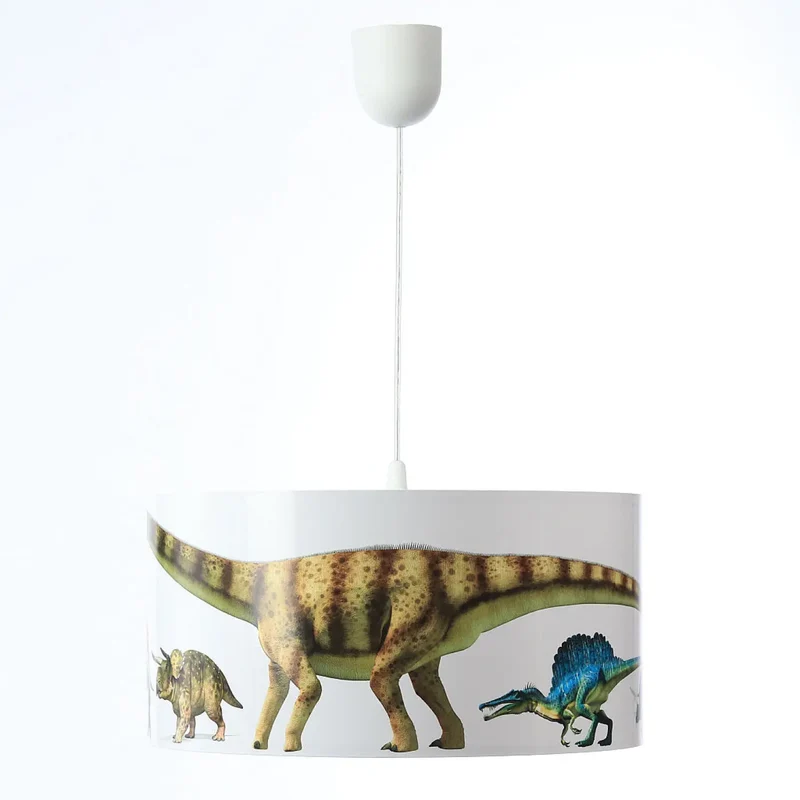 Suspension Luminaire | FOTO KIDS DINOSAURS (Blanc/Rouge)