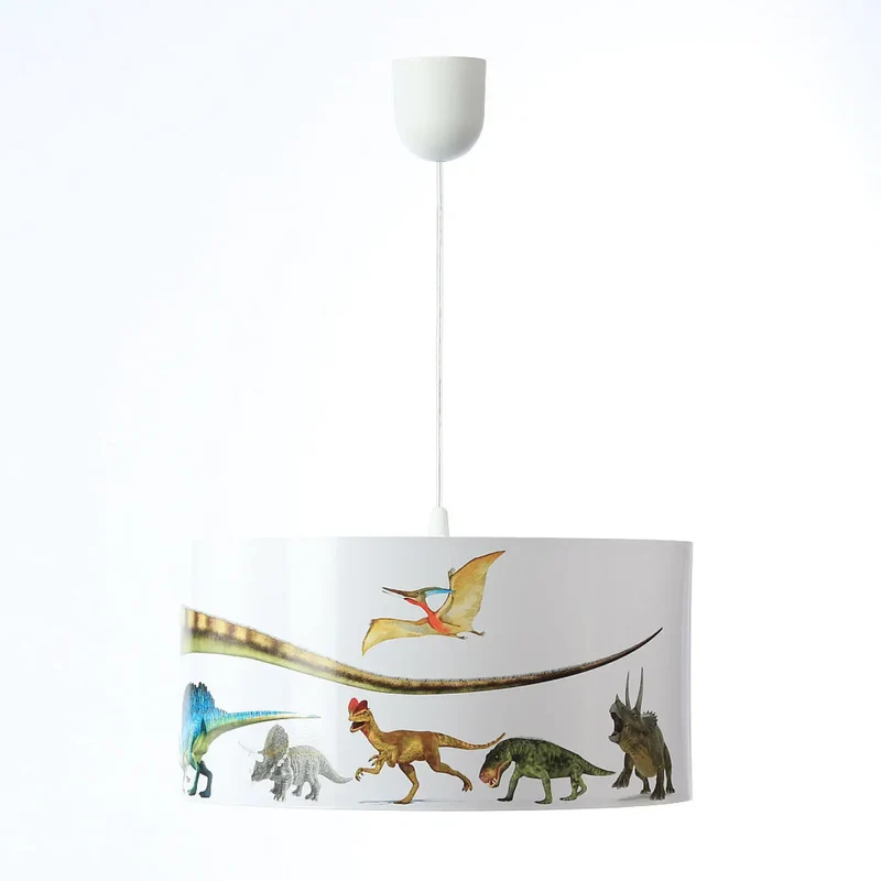 Suspension Luminaire | FOTO KIDS DINOSAURS (Blanc/Rouge)