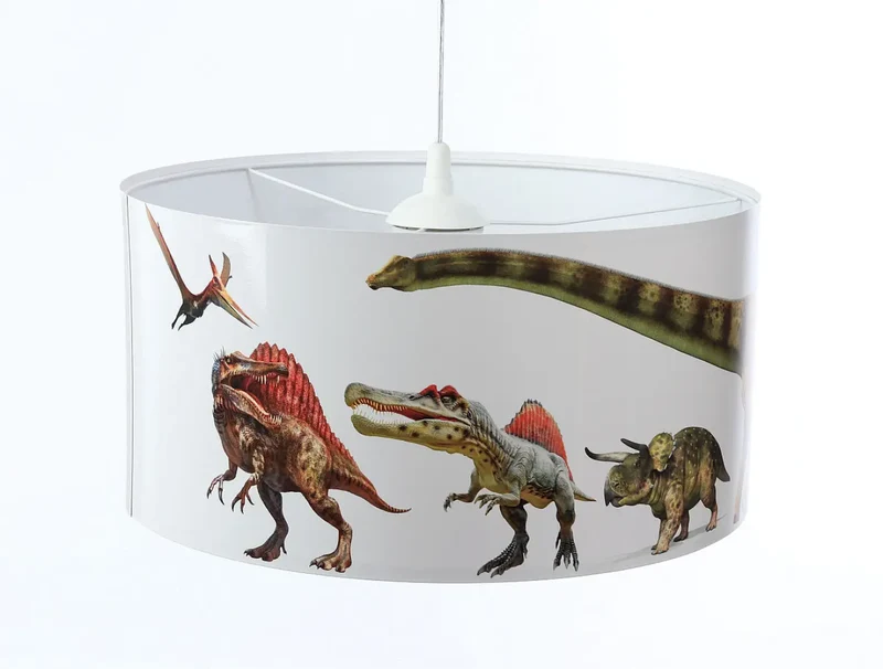Suspension Luminaire | FOTO KIDS DINOSAURS (Blanc/Rouge)