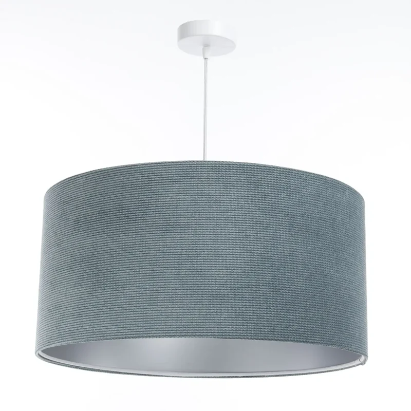 Suspension Luminaire | GLAMOUR STRUCTURAL VELOUR (Bleu Gris/Argent)