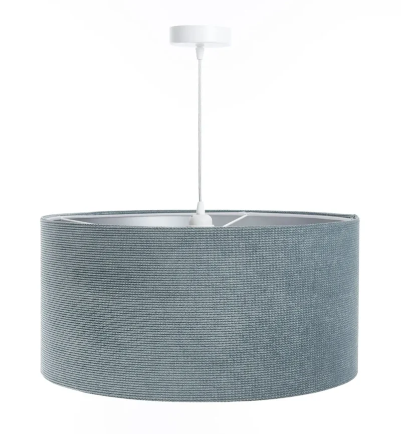Suspension Luminaire | GLAMOUR STRUCTURAL VELOUR (Bleu Gris/Argent)