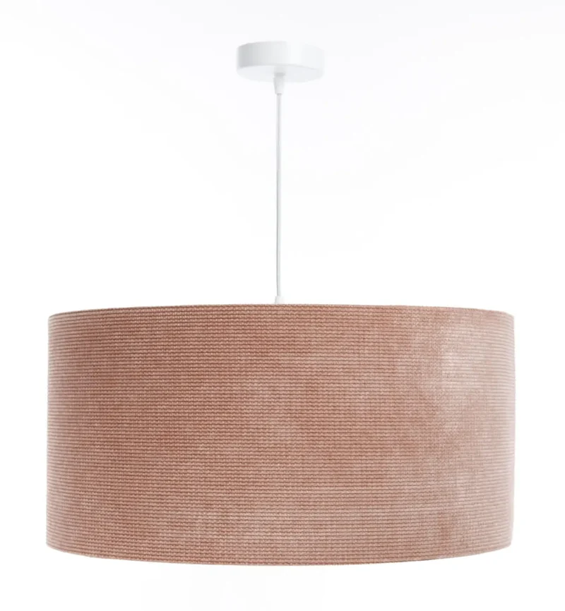 Suspension Luminaire | GLAMOUR STRUCTURAL VELOUR (Rose/Blanc)