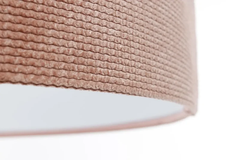 Suspension Luminaire | GLAMOUR STRUCTURAL VELOUR (Rose/Blanc)