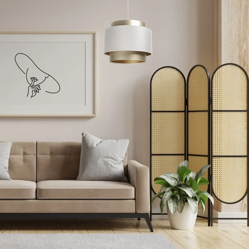 Suspension Luminaire | DOBLO (Crème/Doré)
