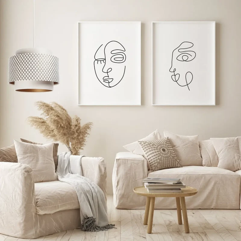 Suspension Luminaire | DOBLO (Blanc Crème/Doré)