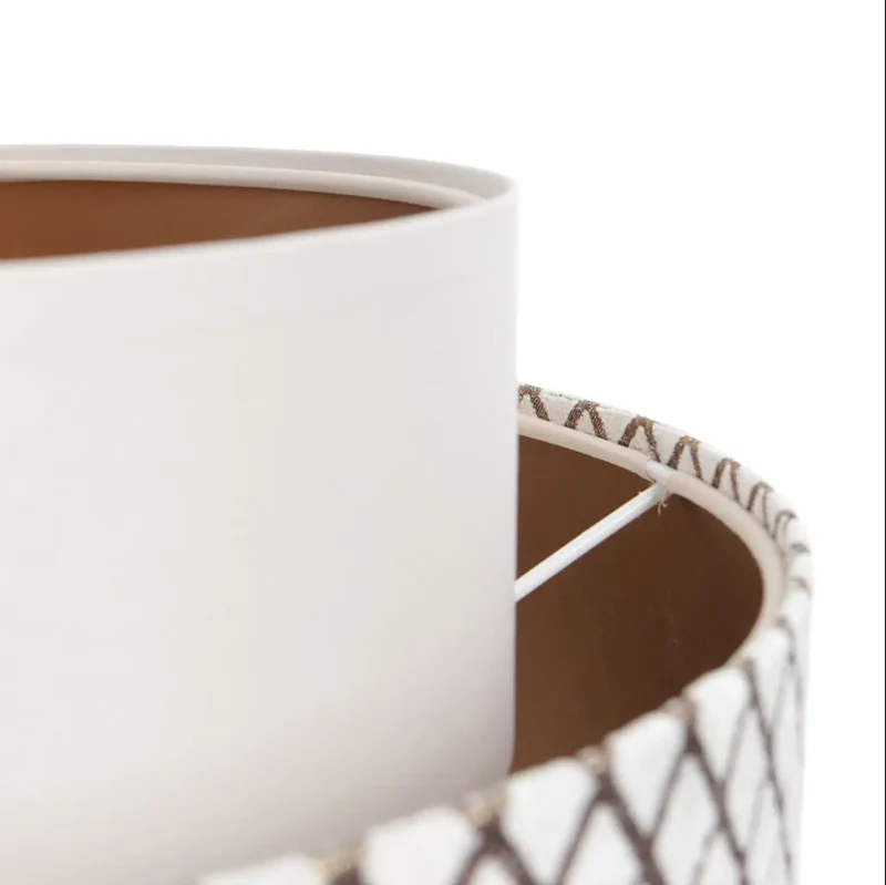 Suspension Luminaire | DOBLO (Blanc Crème/Doré)