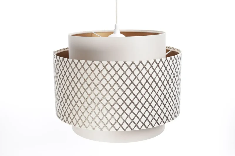 Suspension Luminaire | DOBLO (Blanc Crème/Doré)