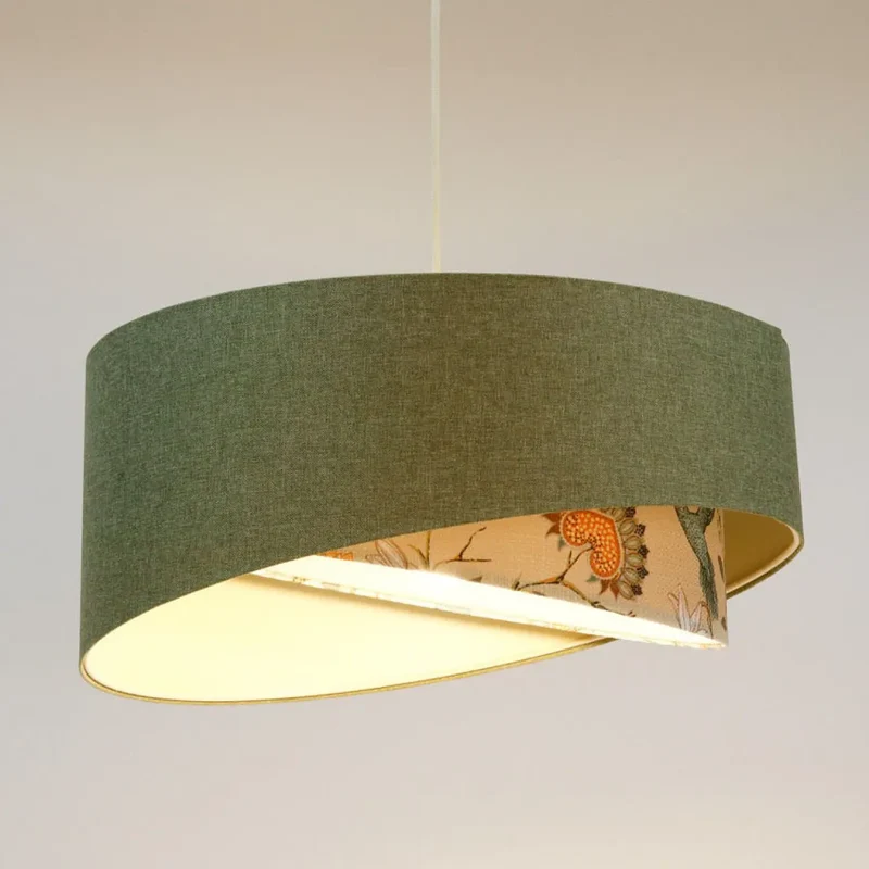 Suspension Luminaire | GALAXY BOHO ELEGANT (Gris Vert/Ecru/Orange)