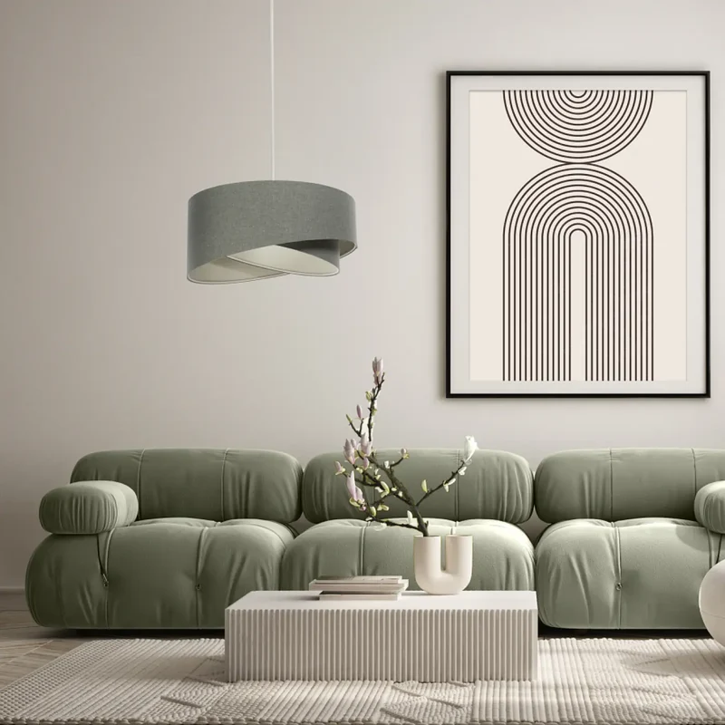 Suspension Luminaire | GALAXY BOHO ELEGANT (Gris Vert/Ecru)
