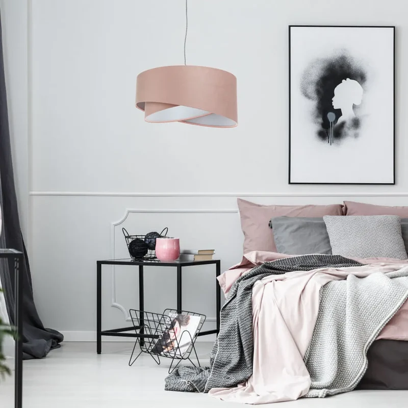 Suspension Luminaire (Vieux Rose/Gris Clair)
