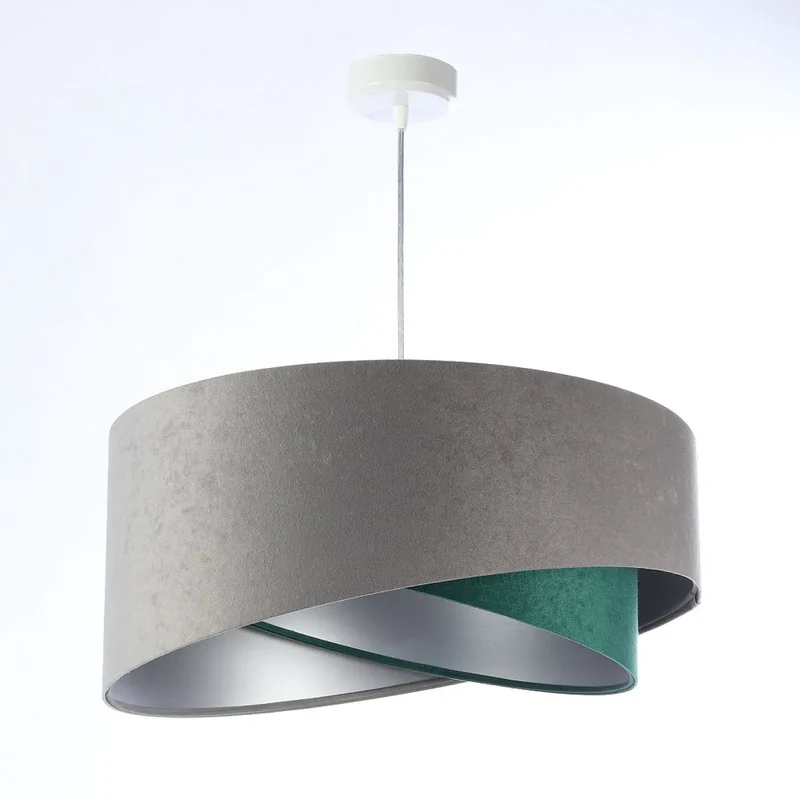 Suspension Luminaire | GALAXY VELOUR 50 cm (Gris/Vert/Argent)