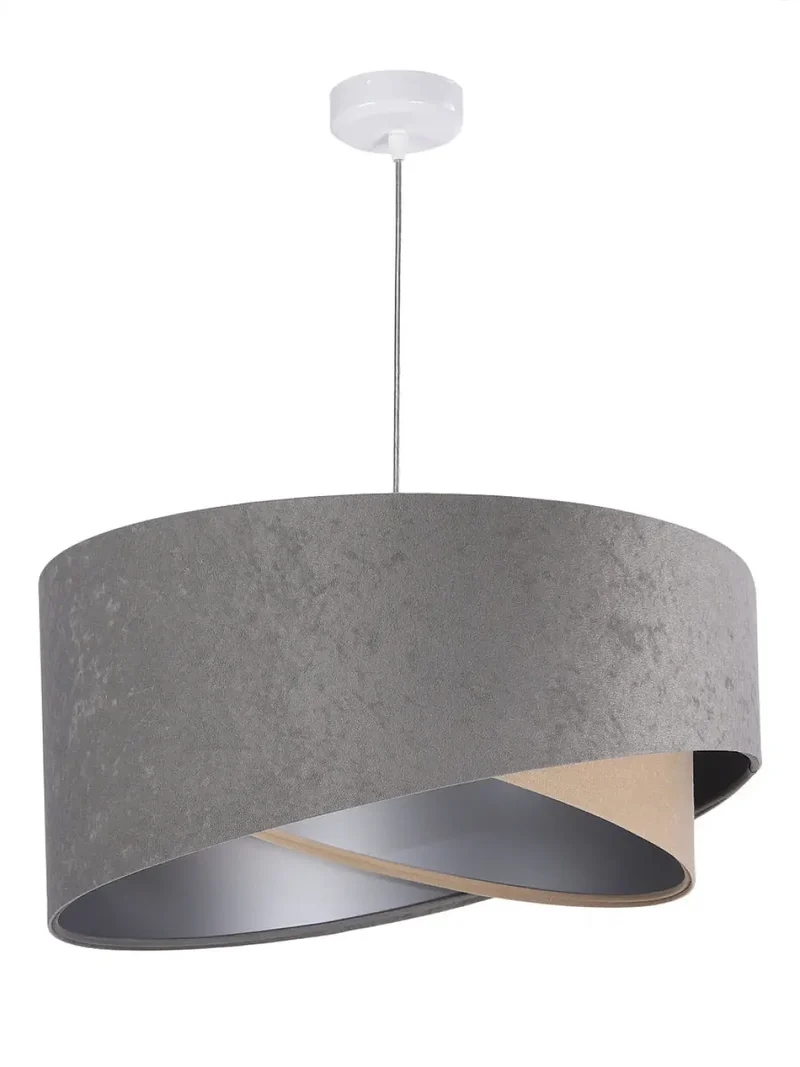 Suspension Luminaire | GALAXY VELOUR 50 cm (Gris/Beige/Argent)