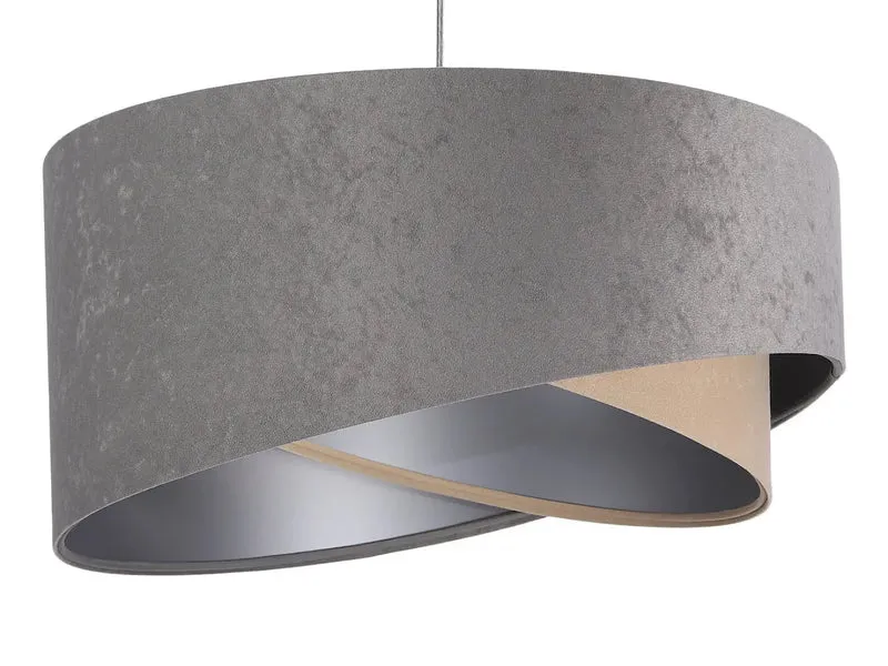 Suspension Luminaire | GALAXY VELOUR 50 cm (Gris/Beige/Argent)