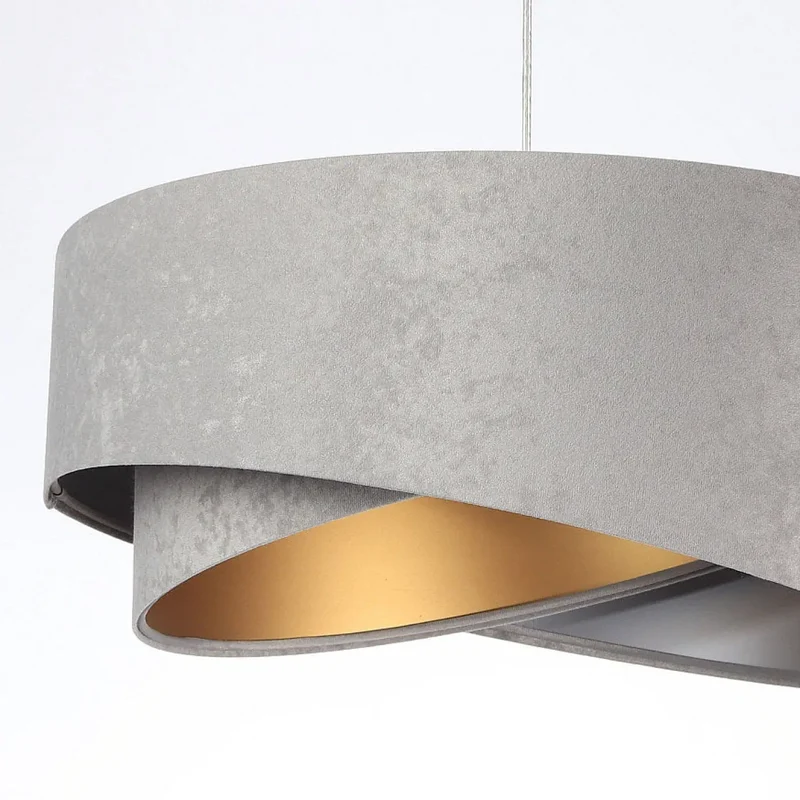 Suspension Luminaire | GALAXY VELOUR 50 cm Gris (Gris/Argent/Doré)
