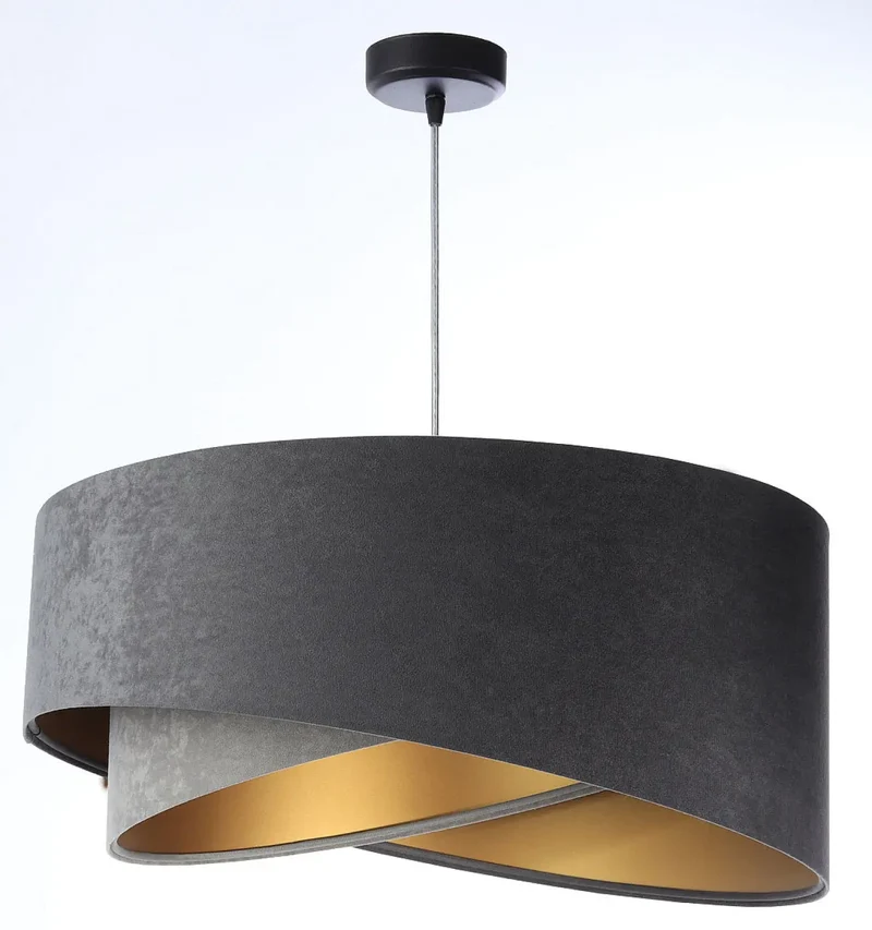 Suspension Luminaire | GALAXY VELOUR 50 cm Gris (Graphite/Gris/Doré)