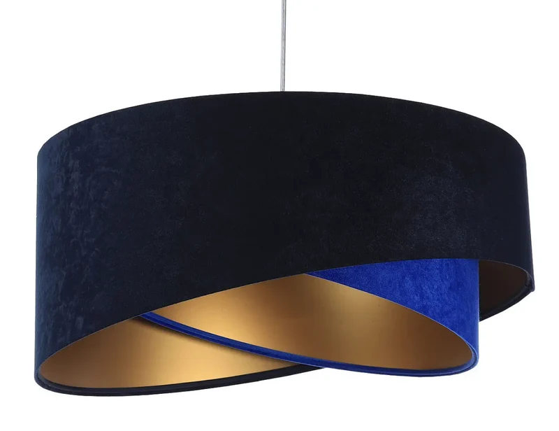 Suspension Luminaire | GALAXY VELOUR 50 cm (Bleu Marine/Bleu Indigo/Doré)