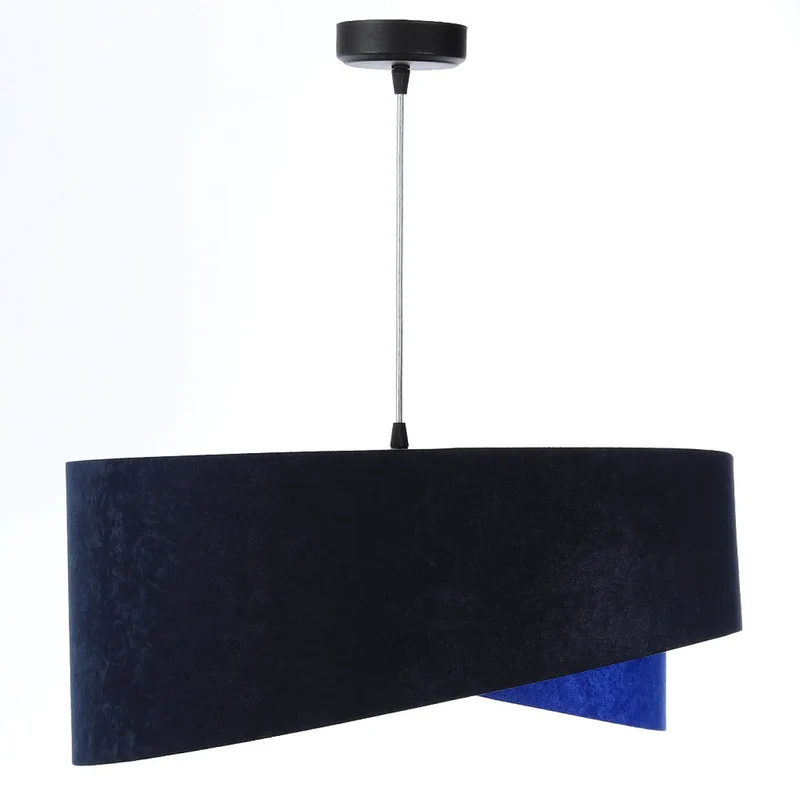 Suspension Luminaire | GALAXY VELOUR 50 cm (Bleu Marine/Bleu Indigo/Doré)