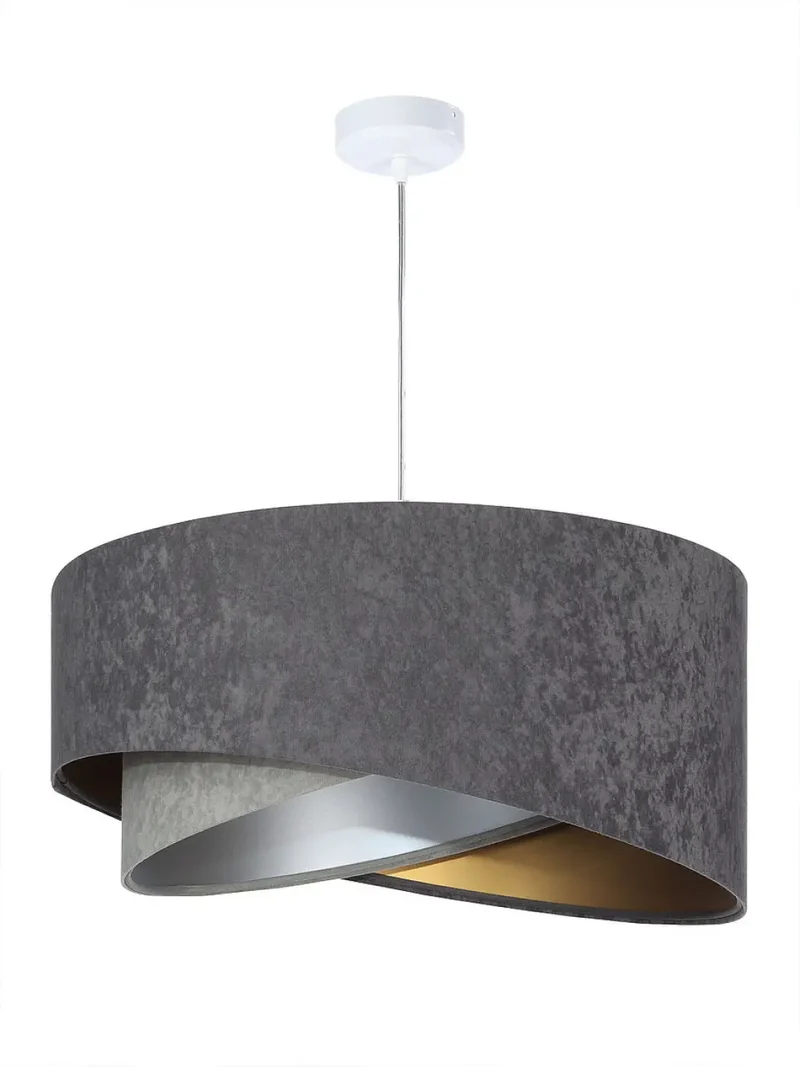 Suspension Luminaire | GALAXY VELOUR 50 cm Gris (Graphite/Gris/Doré/Argent)