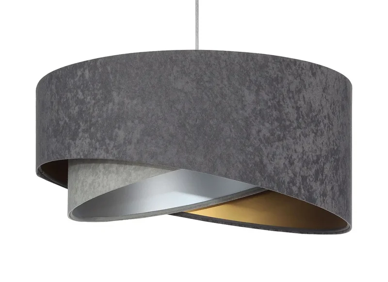 Suspension Luminaire | GALAXY VELOUR 50 cm Gris (Graphite/Gris/Doré/Argent)