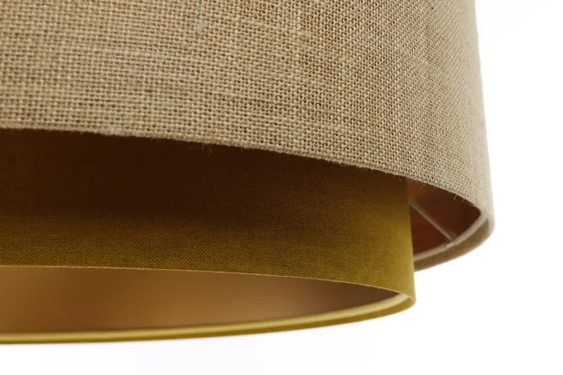 Suspension Luminaire | DOBLO CLASSIC (Moutarde /Beige/Doré)