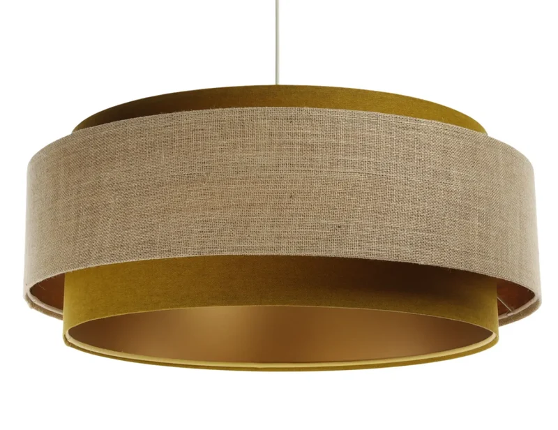 Suspension Luminaire | DOBLO CLASSIC (Moutarde /Beige/Doré)
