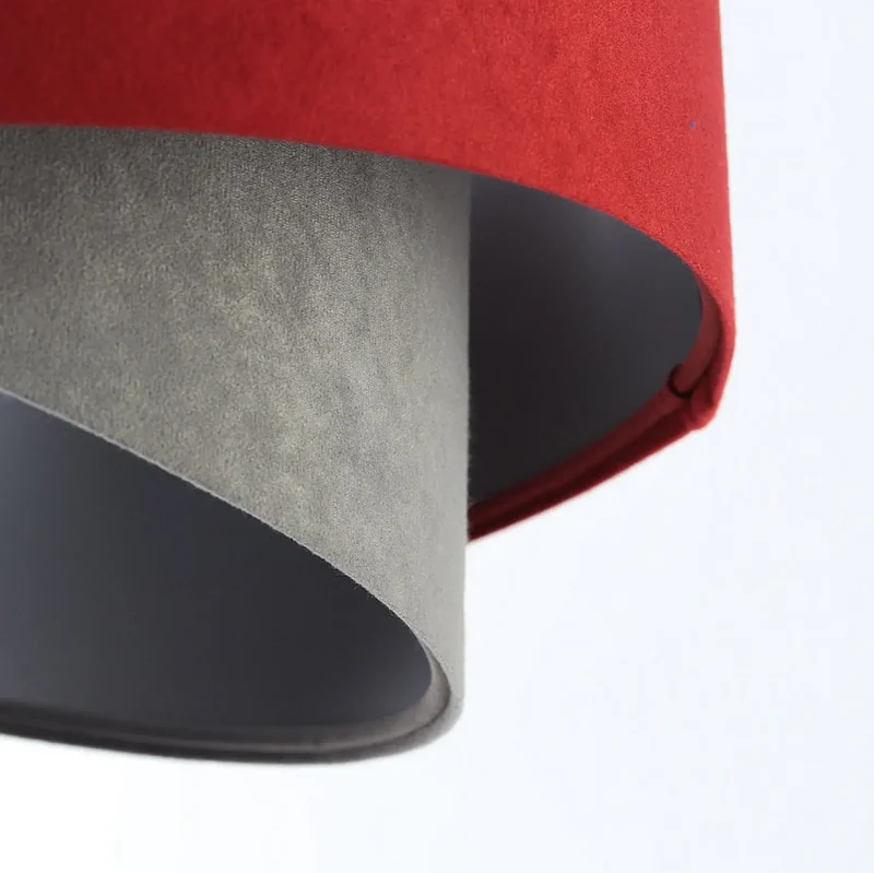 Suspension Luminaire | GALAXY VELOUR 50 cm (Bordeaux/Gris/Argent)