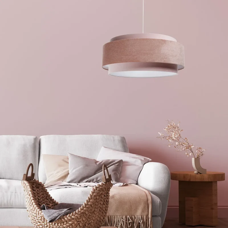 Suspension Luminaire | DOBLO CLASSIC (Rose Pâle/Blanc)