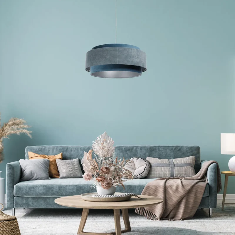 Suspension Luminaire | DOBLO CLASSIC (Bleu Clair/Argent)
