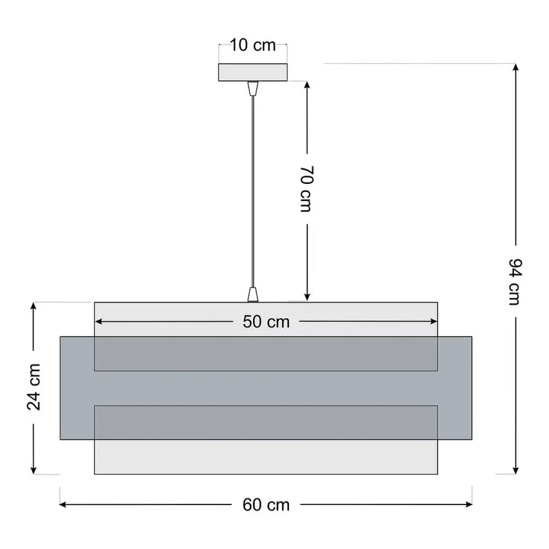 Suspension Luminaire | DOBLO CLASSIC (Graphite/Argent)