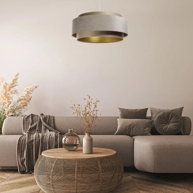 Suspension Luminaire | DOBLO CLASSIC (Beige/Doré)