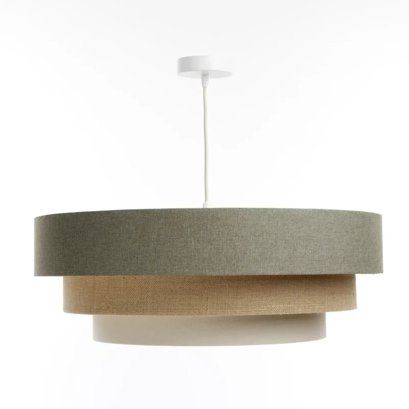 Suspension Luminaire | TRINITI BOHO ELEGANT (Vert Gris/Crème/Beige)