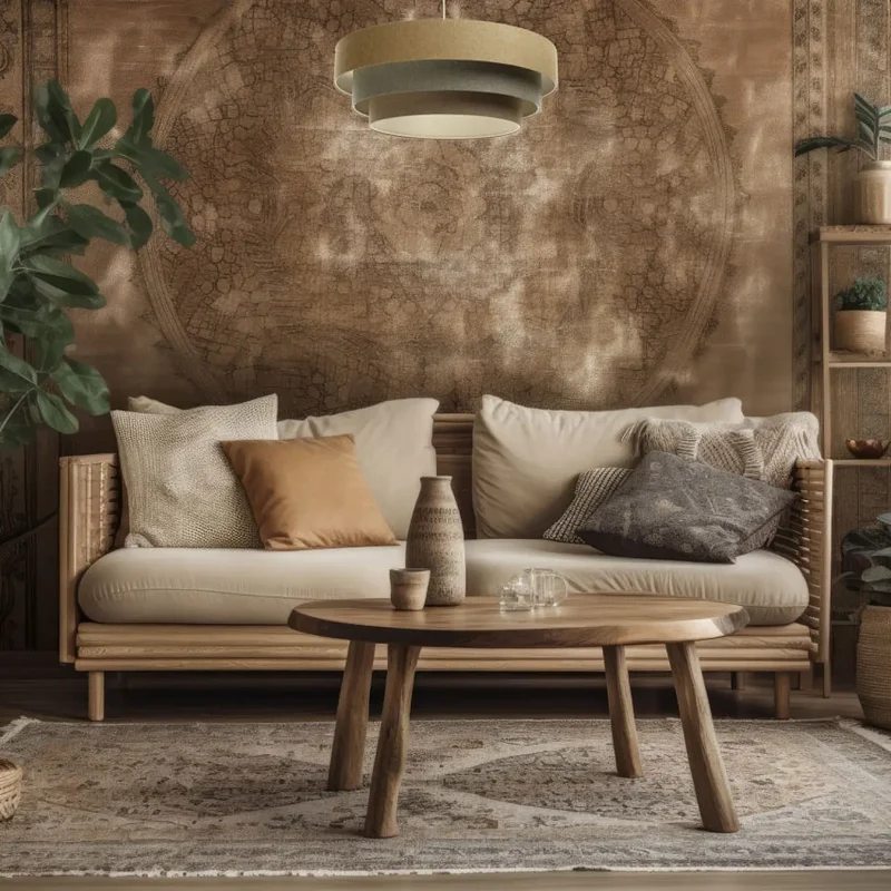 Suspension Luminaire | TRINITI BOHO ELEGANT (Brun Sable/Ecru)