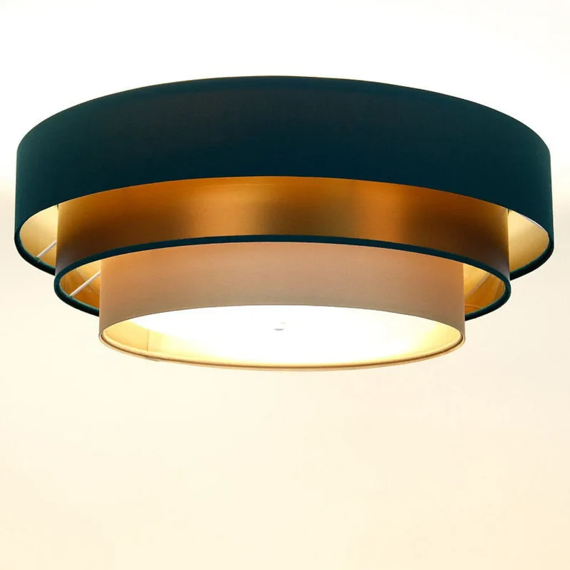 Luminaire Plafonnier | TRINITI ELEGANT (Vert/Beige/Cuivre)