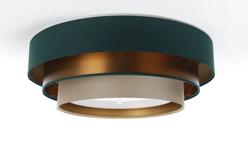 Luminaire Plafonnier | TRINITI ELEGANT (Vert/Beige/Cuivre)