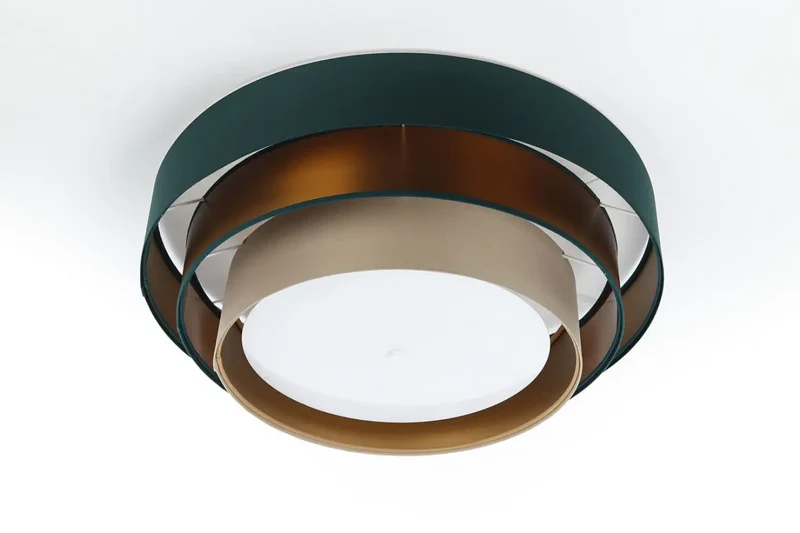 Luminaire Plafonnier | TRINITI ELEGANT (Vert/Beige/Cuivre)
