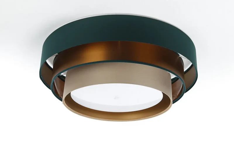 Luminaire Plafonnier | TRINITI ELEGANT (Vert/Beige/Cuivre)