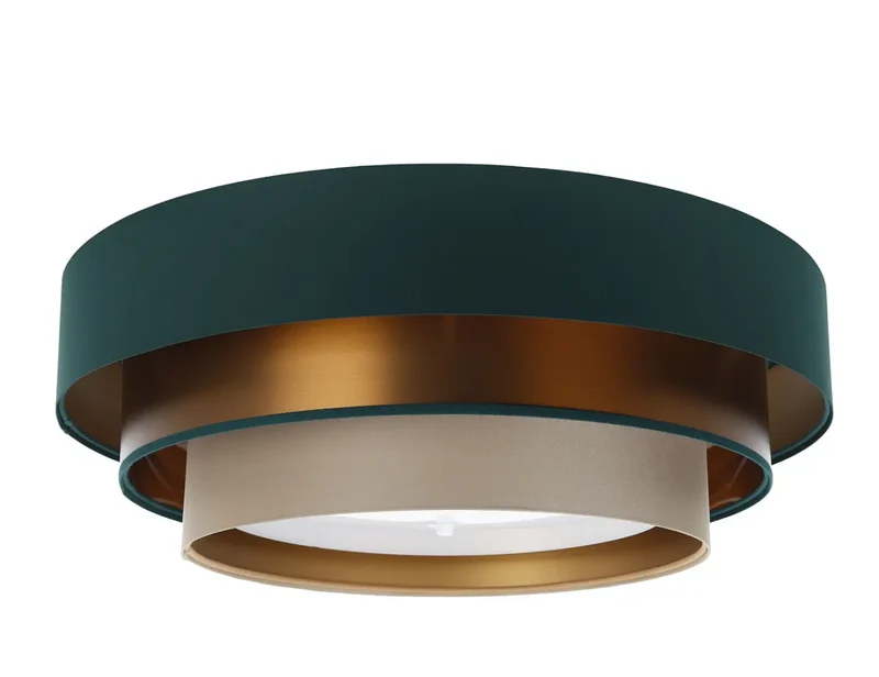 Luminaire Plafonnier | TRINITI ELEGANT (Vert/Beige/Cuivre)