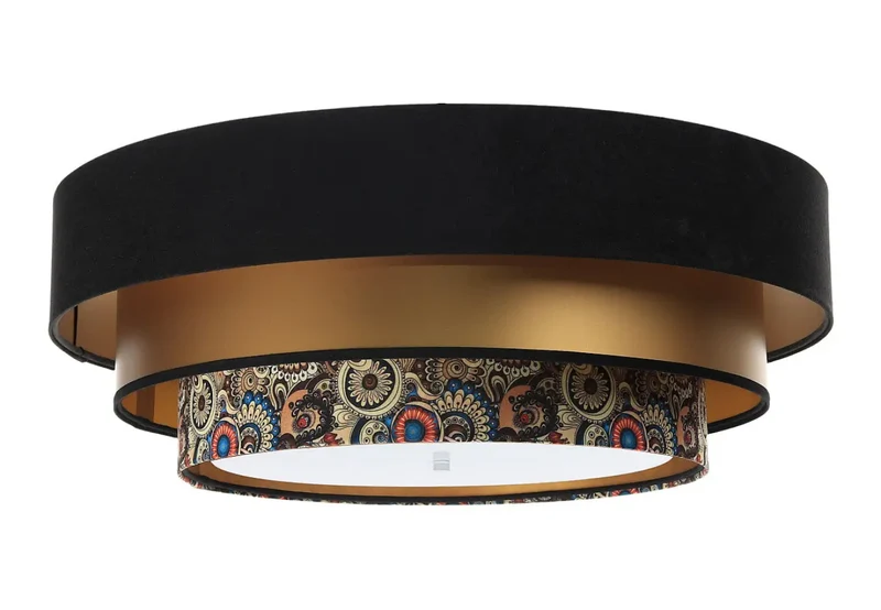 Luminaire Plafonnier | TRINITI ELEGANT (Noir/Doré/Multicolore)