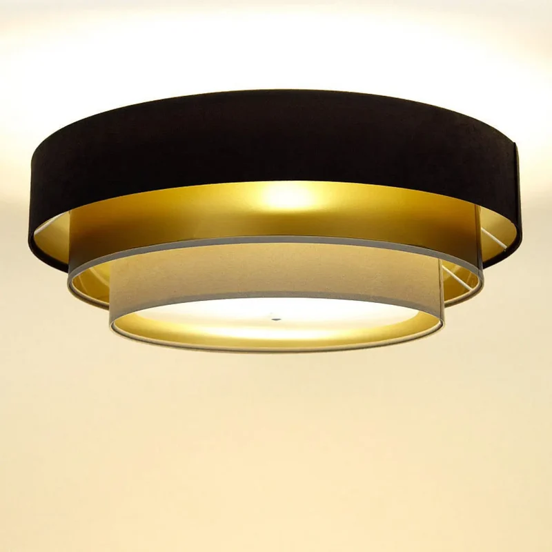 Luminaire Plafonnier | TRINITI ELEGANT (Marron/Beige/Doré)