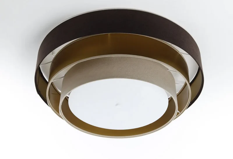 Luminaire Plafonnier | TRINITI ELEGANT (Marron/Beige/Doré)