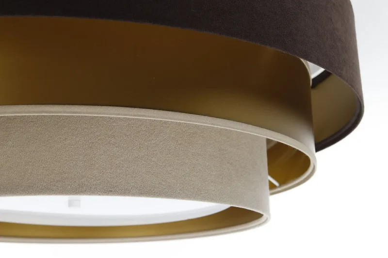 Luminaire Plafonnier | TRINITI ELEGANT (Marron/Beige/Doré)